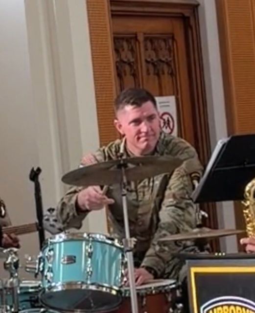 Chief Martin Johnston at the drums