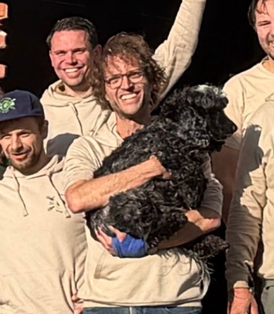 Pierre Rieu with friends