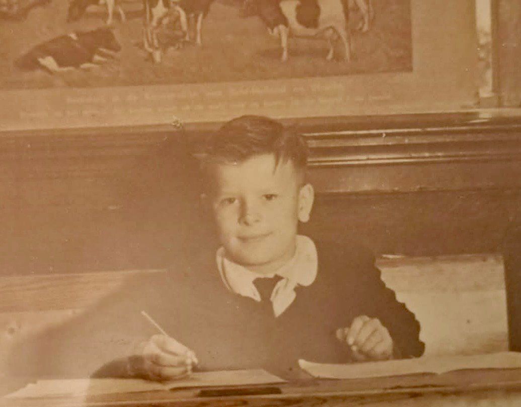 Wan van Overveld as a schoolboy, from the family album